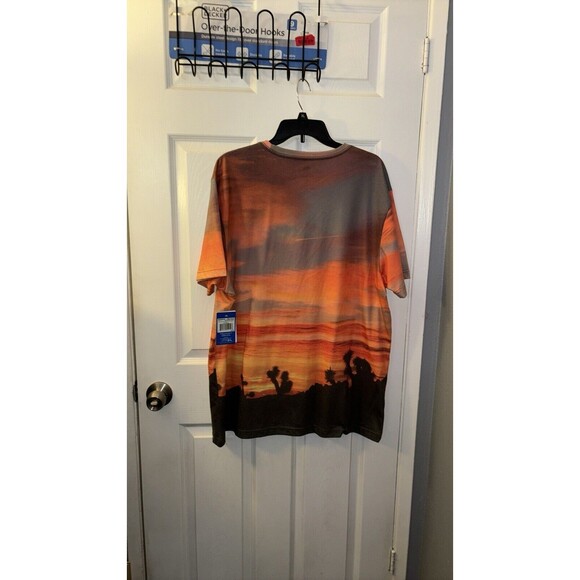Hurley Shirt Mens XL Orange And Black Summer Sunset Ultra soft Casual - Picture 2 of 3